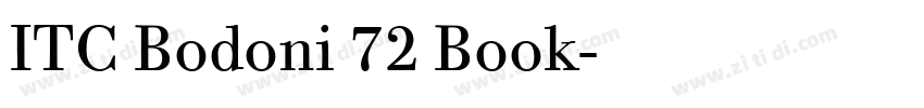 ITC Bodoni 72 Book字体转换 ITC Bodoni 72 Book字体转换